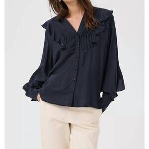 NEW PART TWO stefani blouse in dark navy
